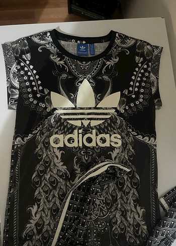xs Beden Kadın Siyah Desenli Adidas Takım