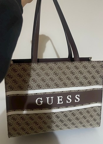 GUESS Baskılı Kahverengi Kadın Çanta - Görsel 2