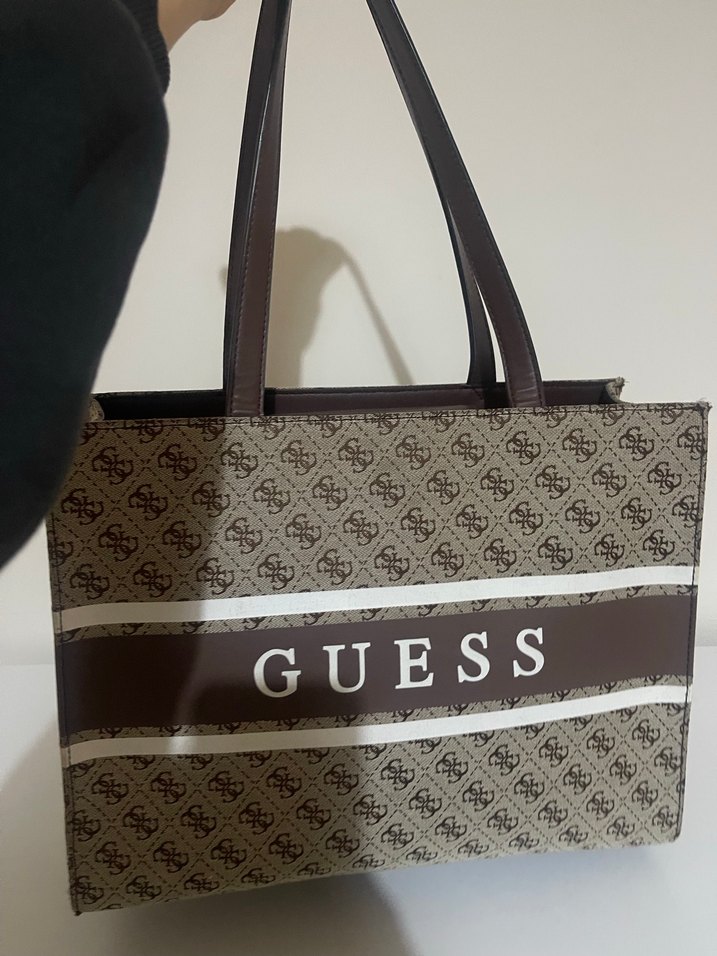 GUESS Baskılı Kahverengi Kadın Çanta - Görsel 2