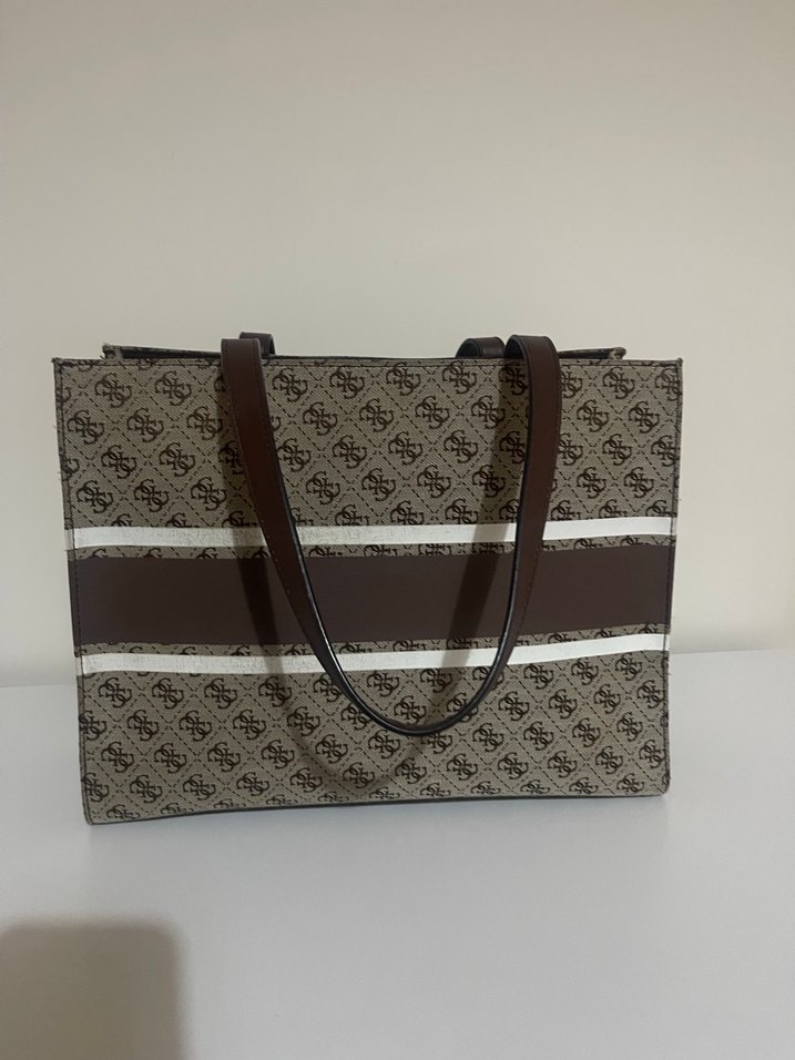 GUESS Baskılı Kahverengi Kadın Çanta - Görsel 3