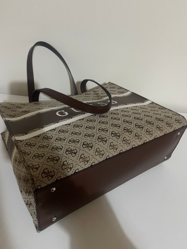 GUESS Baskılı Kahverengi Kadın Çanta - Görsel 4