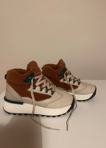 Kahverengi Kürklü Platform Topuklu Kadın Bot - Görsel 8