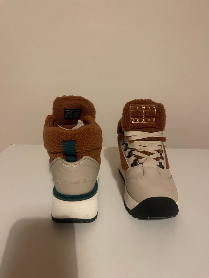 Kahverengi Kürklü Platform Topuklu Kadın Bot - Görsel 4