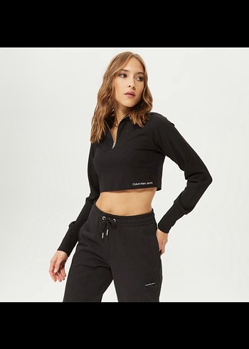 Calvin Klein Kadın Yarım Fermuarlı Sweatshirt - Görsel 6