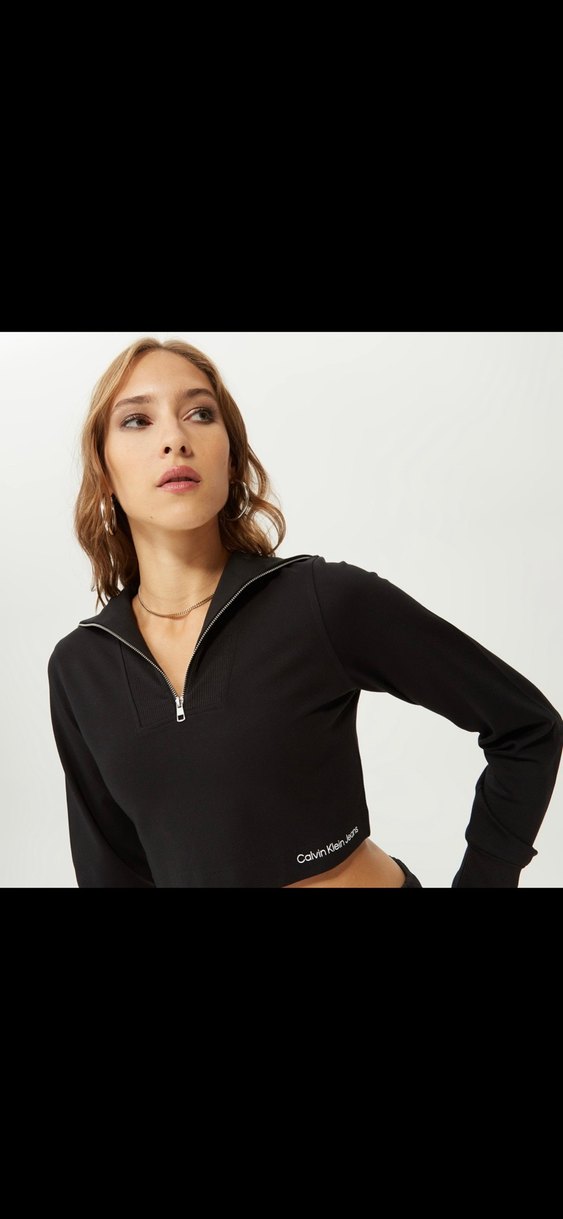 Calvin Klein Kadın Yarım Fermuarlı Sweatshirt - Görsel 5