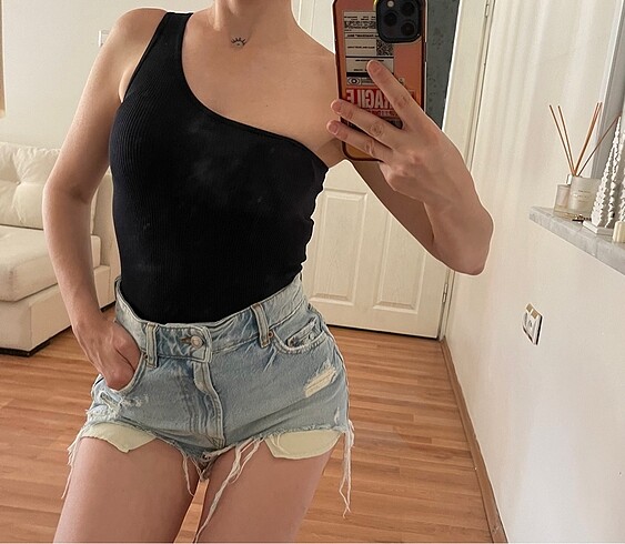 xs Beden Zara tek omuzlu body