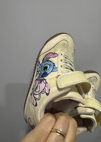 Kız Çocuk Sarı Bağcıklı ve Cırtlı Spor Ayakkabı HM - Görsel 3