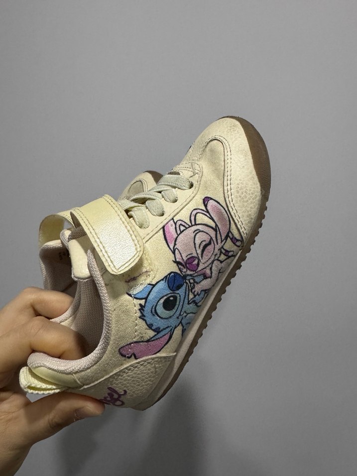 Kız Çocuk Sarı Bağcıklı ve Cırtlı Spor Ayakkabı HM - Görsel 2