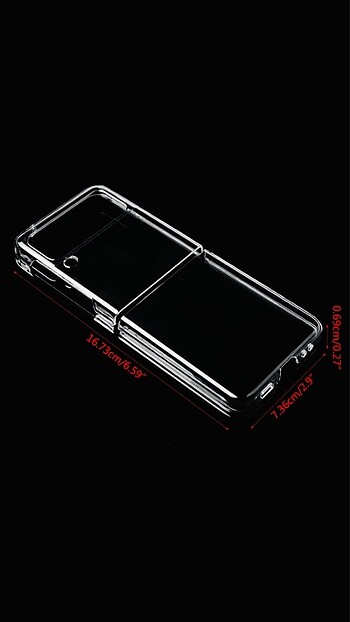 Flip z3/z flip 3 şeffaf sert plastik telefon kılıfı