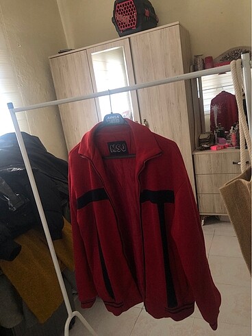 kırmızı vintage oversize ceket