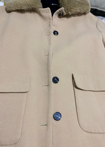 Cepli, Yakası Suni Kürklü Uzun Kase Kaban - Görsel 2