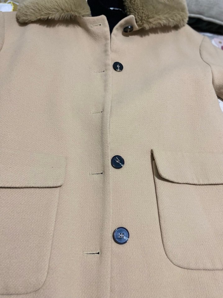 Cepli, Yakası Suni Kürklü Uzun Kase Kaban - Görsel 2