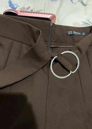 Kemerli Kahverengi Kadın Kumaş Pantolon - Görsel 7