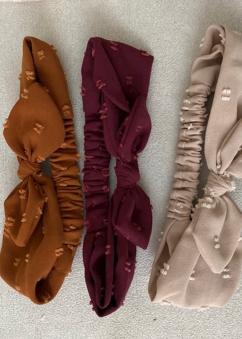 Nakışlı Fiyonk Detaylı Çocuk Saç Bantları - Görsel 2