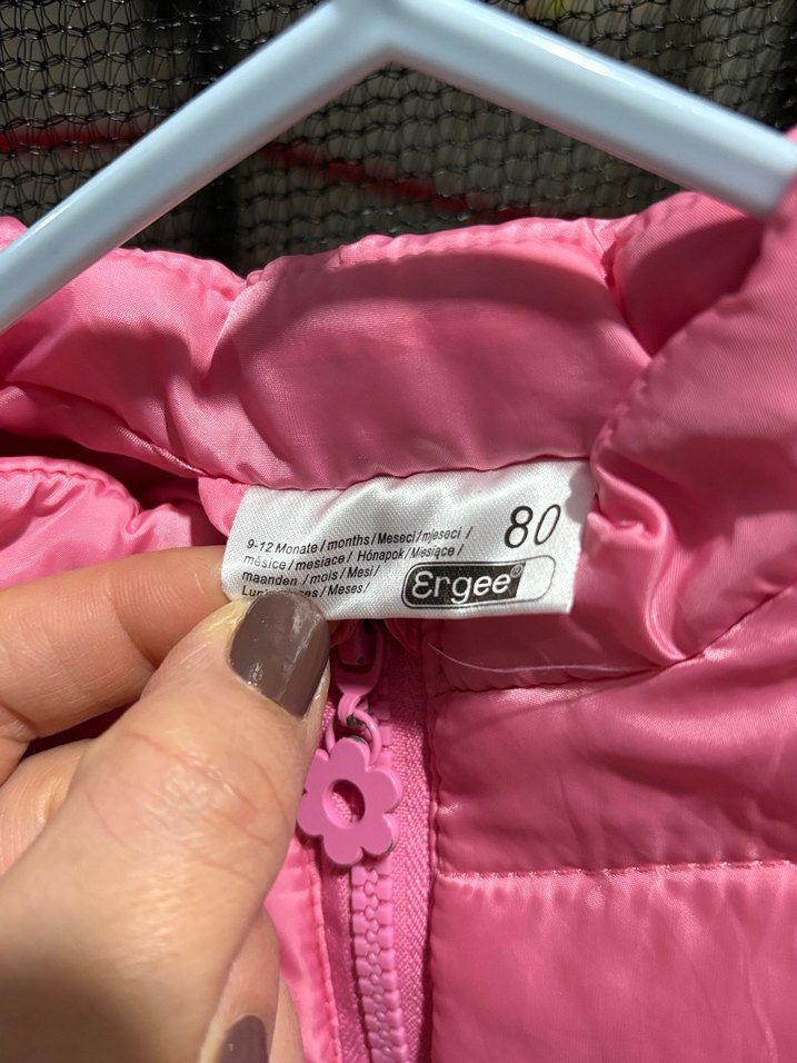 Kız Çocuk Pembe Fermuarlı Yelek - Görsel 3