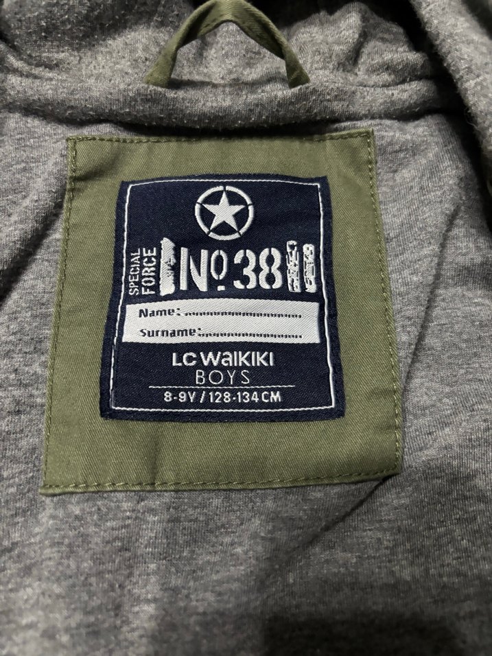 Erkek Çocuk Haki Kapüşonlu mevsimlik mont - Görsel 3