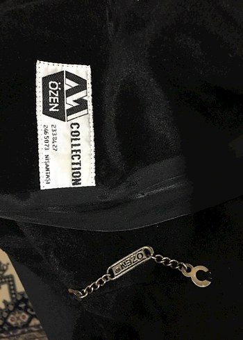 Düğmeli Siyah Süet Midi Kadın Kaban - Görsel 2