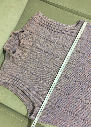 El örgüsü kalın Yelek lila pembe - Görsel 3