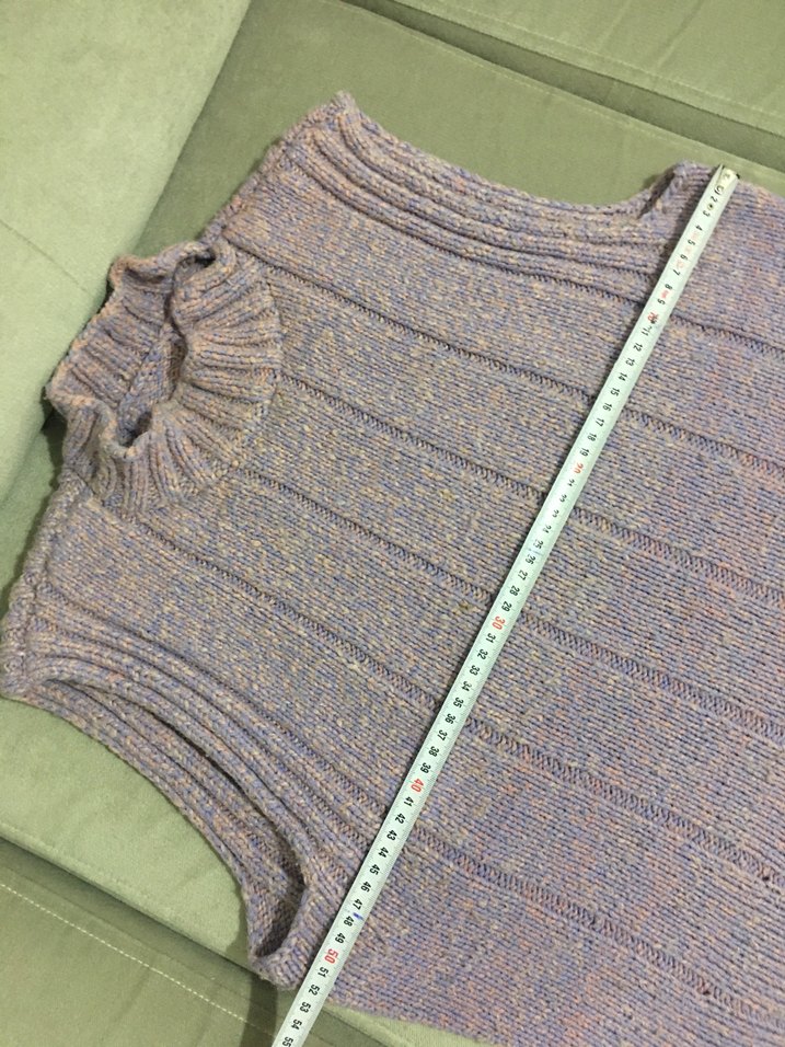 El örgüsü kalın Yelek lila pembe - Görsel 3