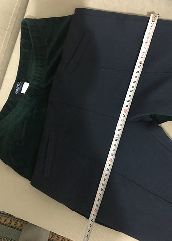 Koyu yeşil kadife koyu lacivert pamuklu - Görsel 6