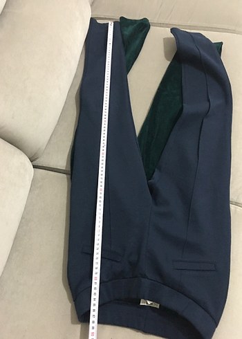 Koyu yeşil kadife koyu lacivert pamuklu - Görsel 11