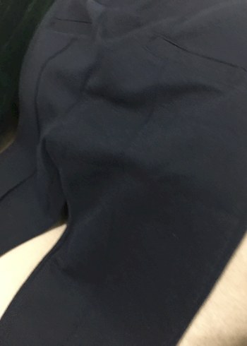 Koyu yeşil kadife koyu lacivert pamuklu - Görsel 2