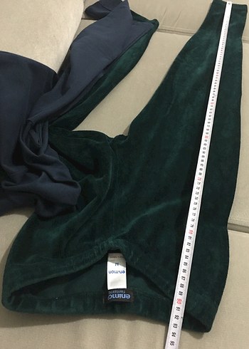 Koyu yeşil kadife koyu lacivert pamuklu - Görsel 12