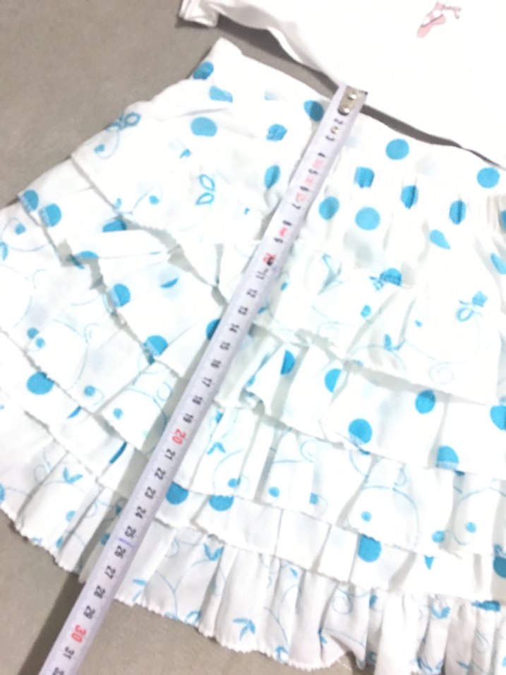 Beyaz Puantiyeli Kız Çocuk Etek - Görsel 3