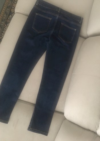Diğer 4-7 fotoğraflar rengi net Lacivert esnek Midi Boy Denim Pantolon