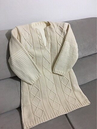 l Beden beyaz Renk Tüylenmez El örgüsü KALIN sıkı Boy 80 cm