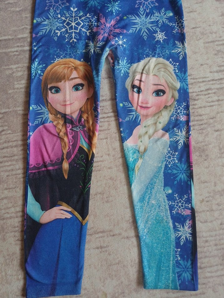 Kız Çocuk Mavi Baskılı Tayt - Görsel 2