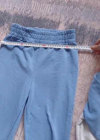 Mavi Kapüşonlu Sweatshirt ve Eşofman Takımı - Görsel 6