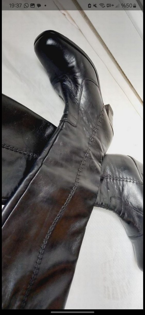 Gerçek deri vintage çizme - Görsel 2