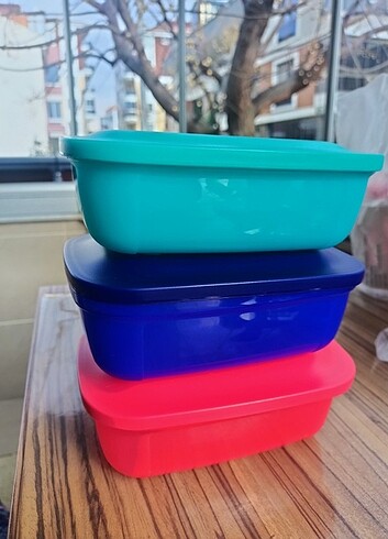Tupperware Tupperware dikdörtgen saklama 3 lü set