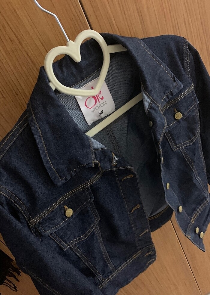 Koton kısa kot ceket - Görsel 2