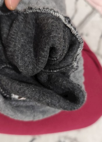 Pembe Gri Desenli Örgü Bebek Kız Takımı - Görsel 3