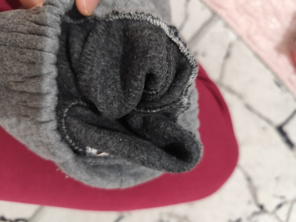 Pembe Gri Desenli Örgü Bebek Kız Takımı - Görsel 3