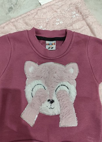 Uzun Kollu Pembe Kız Bebek Örgü Takım - Görsel 2