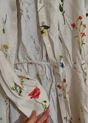 Çiçek Desenli Bohem Hamile Tunik - Görsel 2