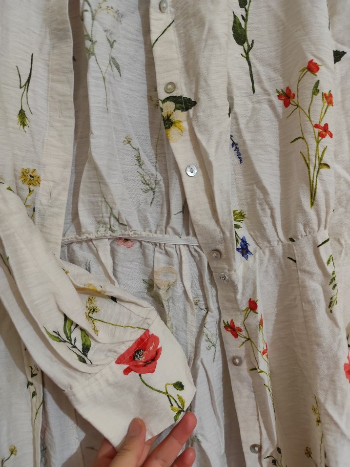 Çiçek Desenli Bohem Hamile Tunik - Görsel 2