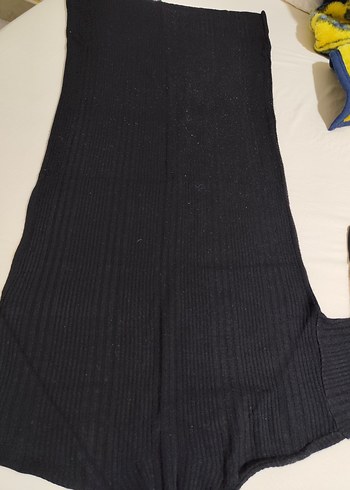 Kadın Siyah Uzun Triko Elbise - Görsel 2