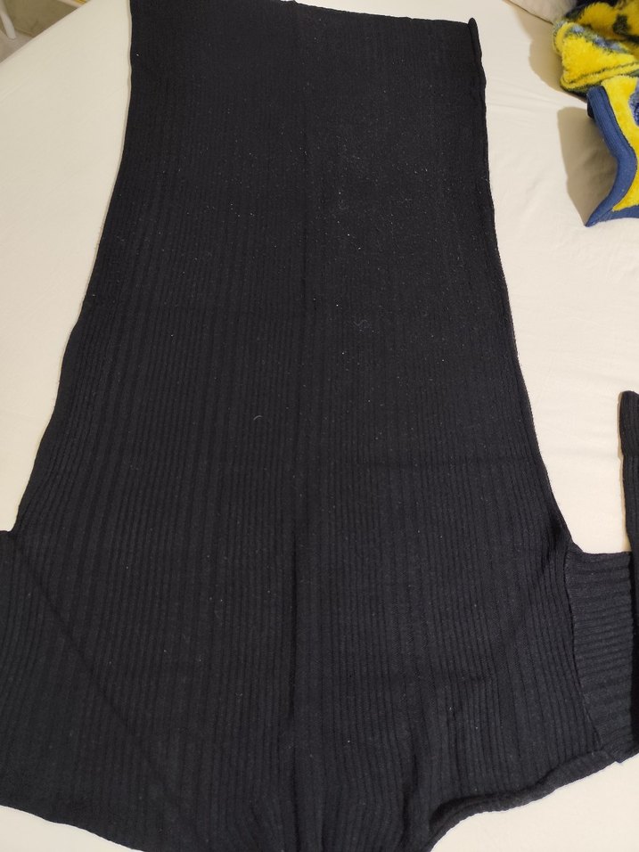 Kadın Siyah Uzun Triko Elbise - Görsel 2