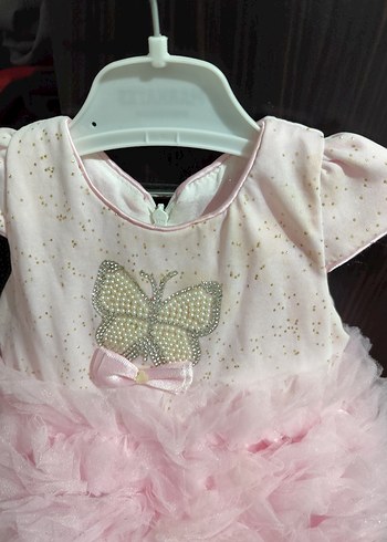 Kız Çocuk Pembe Fırfırlı Elbise - Görsel 4