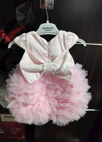 Kız Çocuk Pembe Fırfırlı Elbise - Görsel 3