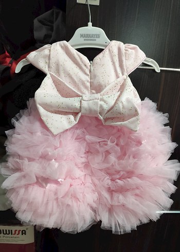 Kız Çocuk Pembe Fırfırlı Elbise - Görsel 2