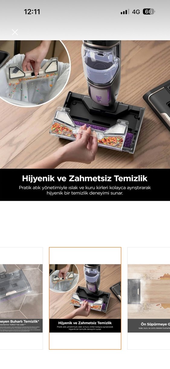 Shark SteamPickUp 3'ü 1 Arada Buharlı Zemin Temizleyici - Görsel 4