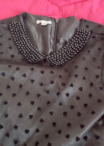 Uzun Kollu Siyah Kız Çocuk Elbise - Görsel 2