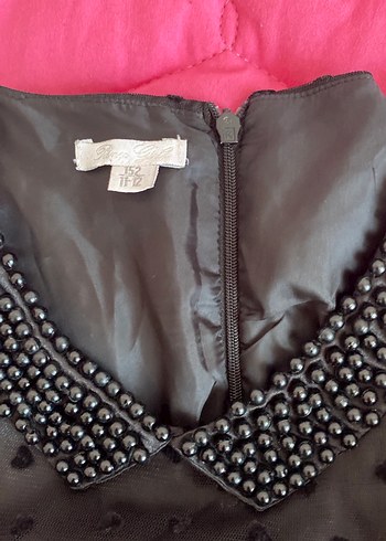 Uzun Kollu Siyah Kız Çocuk Elbise - Görsel 3