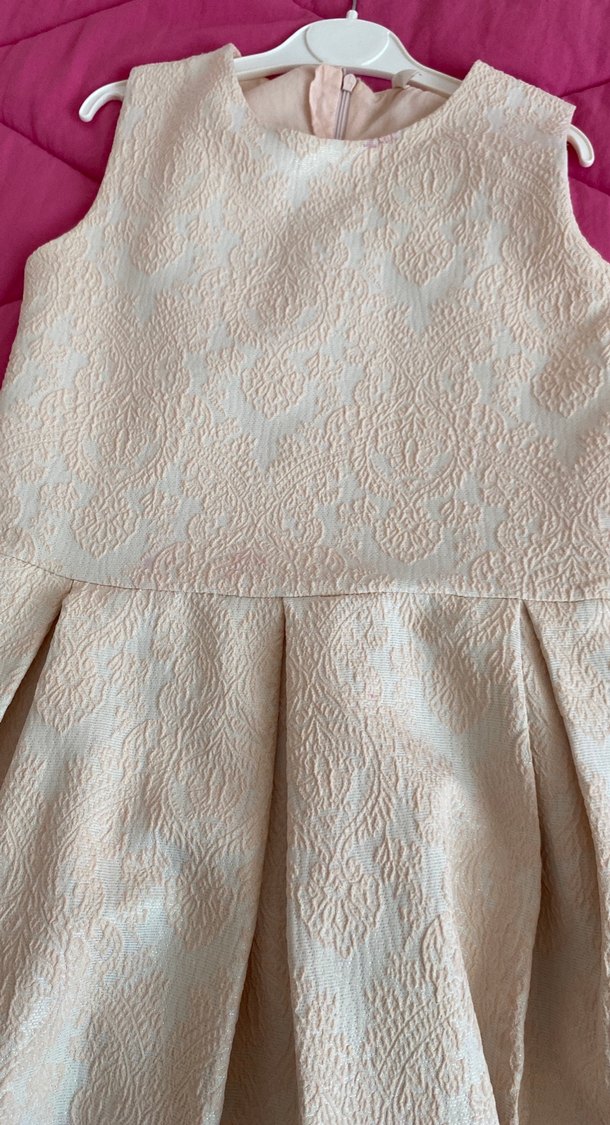 Klasik Modern Kız Çocuk Pileli Elbise - Görsel 2