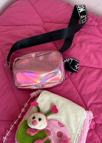 Pembe Dantel Detaylı Kız Çocuk Çantası - Görsel 3